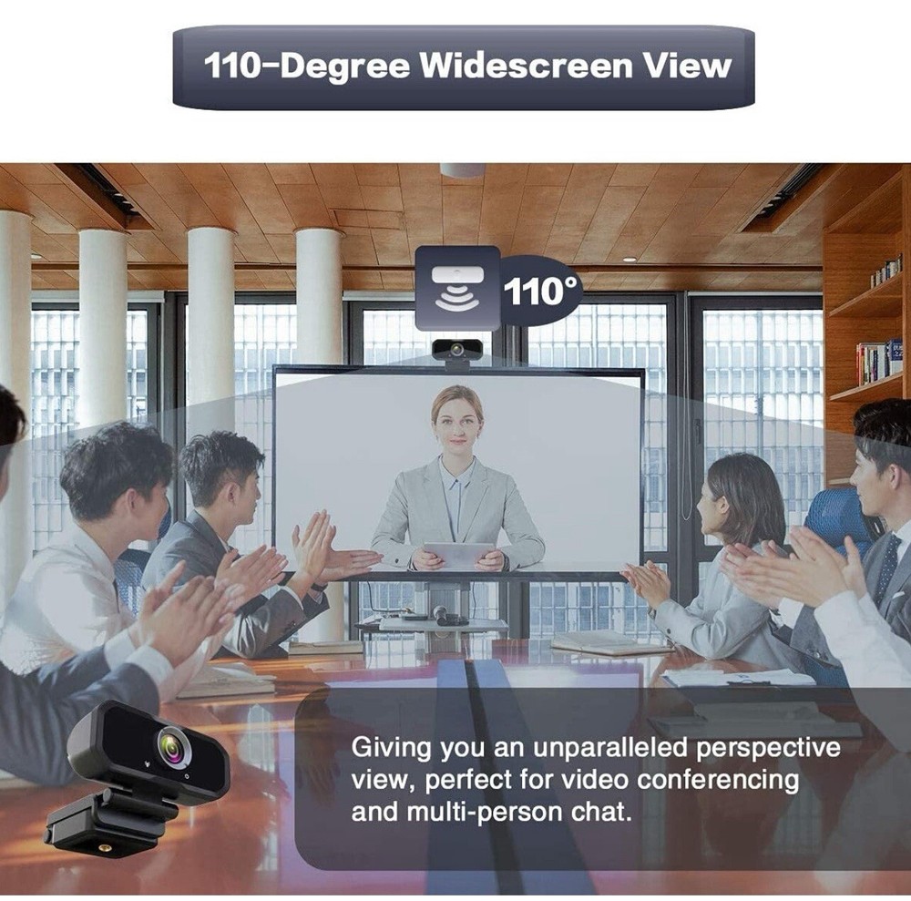 Webcam HD 1080P,Webcam with Microphone,Webcam with Privacy Shutter and Tripod