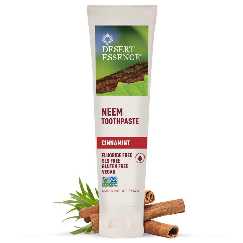 Desert Essence Natural Neem Toothpaste - Cinnamint 6.25 oz Paste