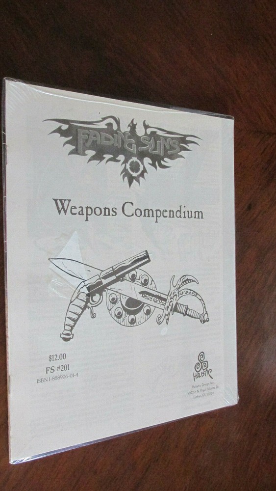 Fading Sun Gamemaster Screen with Weapons Compendium Screen in SHRINK