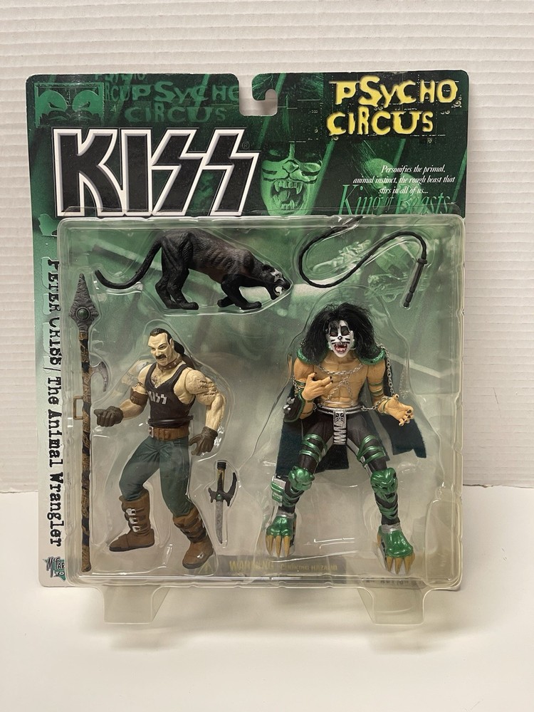 KISS PSYCHO CIRCUS Peter Criss & Animal Wrangler Figures - NIB 1998 McFarlane