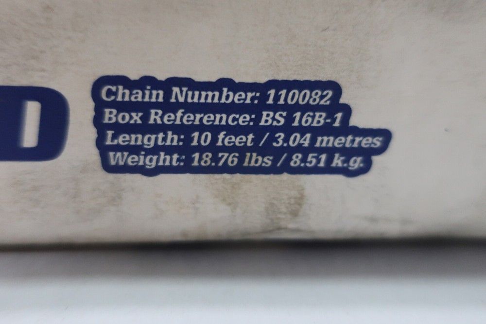 Renold 110082 BS 16B-1 Roller Chain 10ft