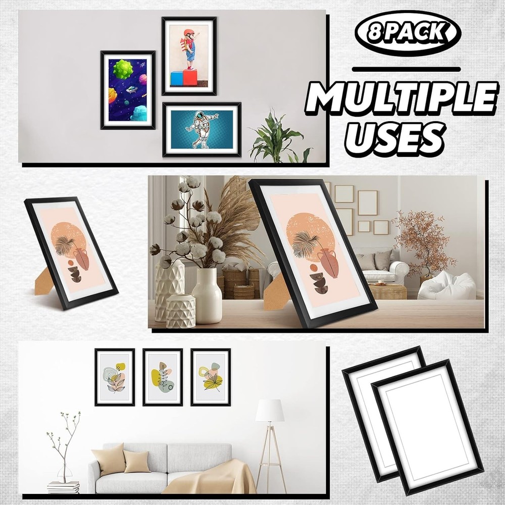 8 Pack Comic Book Frame Comic Book Wall Display Mounted Storage Picture Frames U