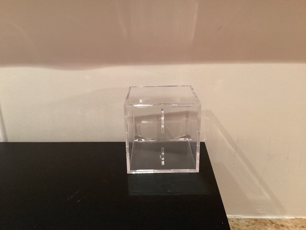 Baseball Display Case Acrylic Clear Baseball Holder Square Cube
