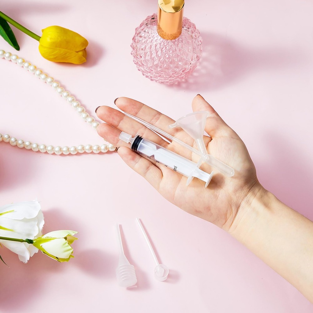 Geiserailie 25 Pcs Perfume Refill Pump Tools Dispenser Transparent