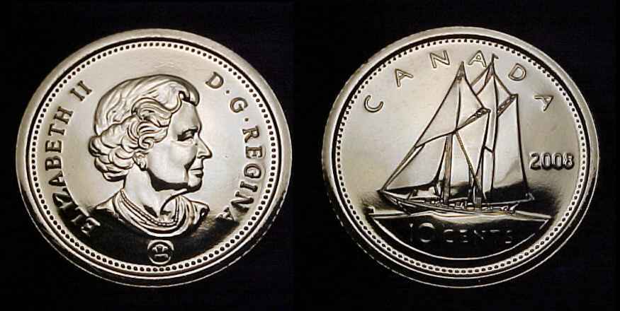CANADA 2008 Ten Cents Specimen