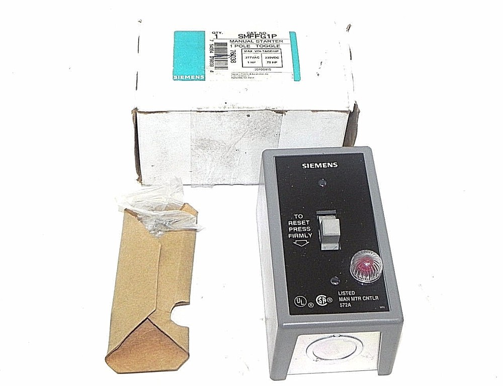 NEW IN BOX SIEMENS SMFFG1P MANUAL STARTER TOGGLE SWITCH