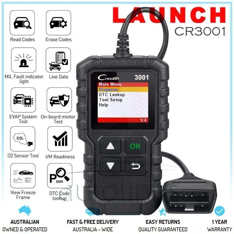 LAUNCH CR3001 Automotive OBD2 Scanner full OBD Code Reader Car Diagnostic Tool