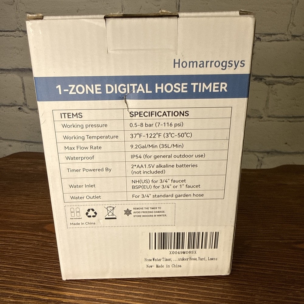 Homarrogsys Hose Timer 1 Zone Garden Hose Timer Water Hose Timer
