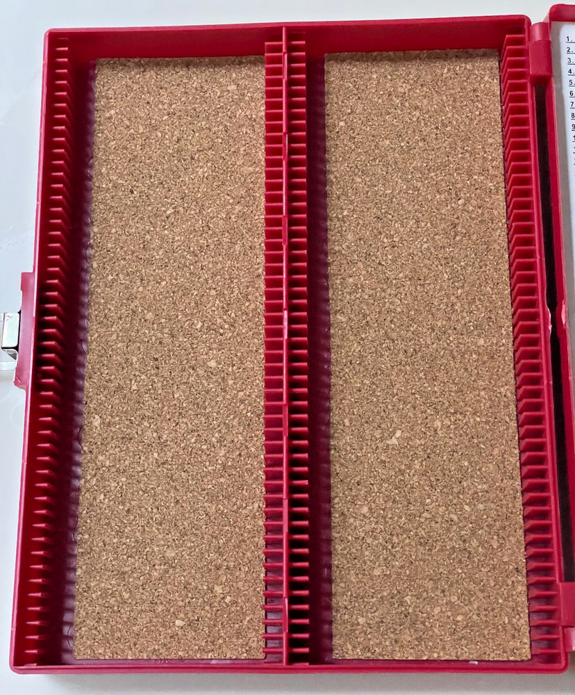 100-Place Microscope Slide Storage Box - Premiere Cork-Lined