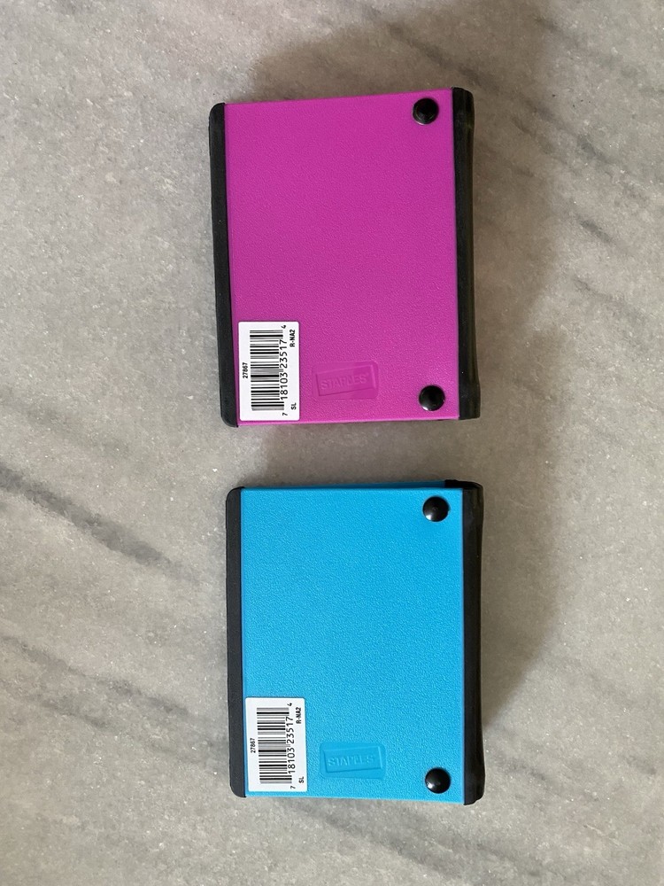 Lot Staples Micro Binders With Unlined Sheets & Mini Composition Notebooks
