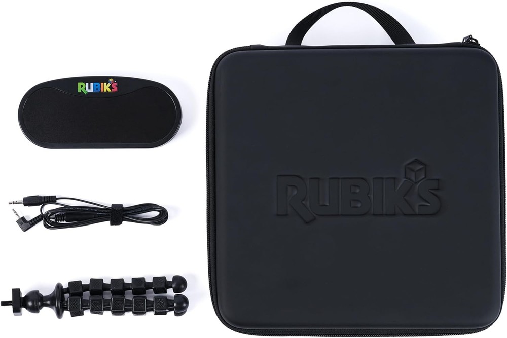 Rubik's Cube Mini Timer with Display Case and Stand for Speedcubing and Ages 8+