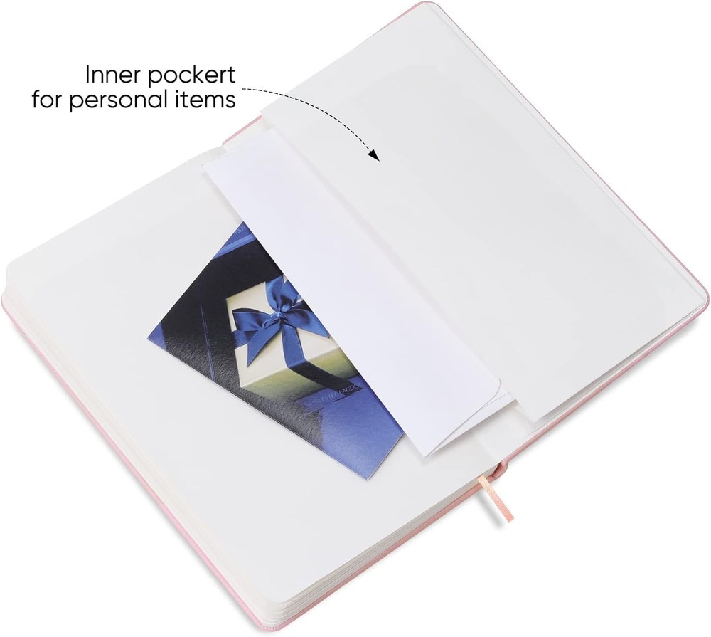 Hardcover Lined Notebook Journal with Inner Pocket for Writing and Note Taking