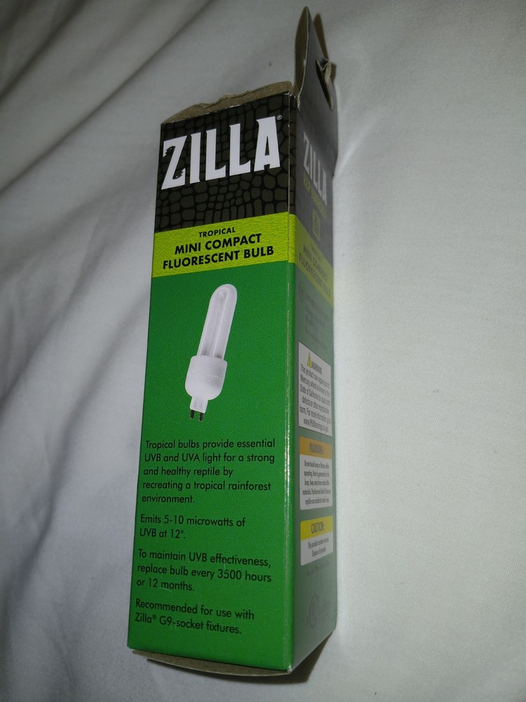 NEW Zilla Mini Compact Fluorescent Bulb Tropical G9 socket 6 watt