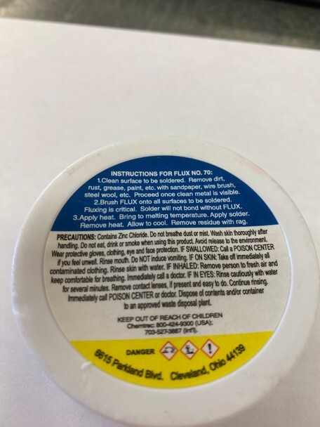 #70 Petroleum Paste Flux 2 Oz Tins