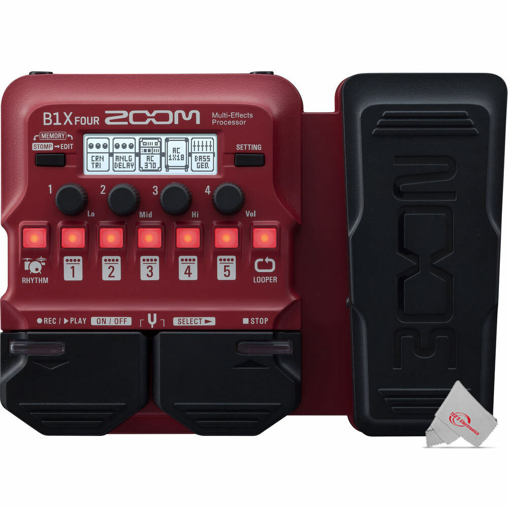 Zoom B1X Four Bass Multi-Effects Processor with Expression Pedal