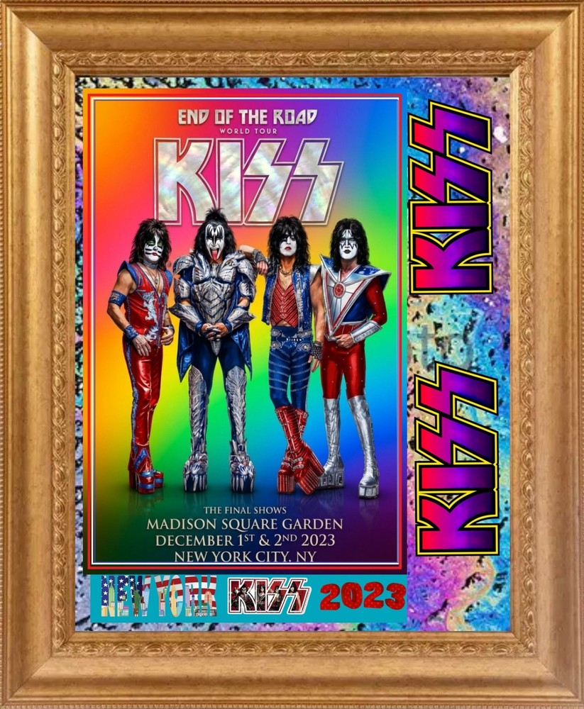 KISS END OF THE ROAD FINAL SHOW POSTERS   NYC 11x14 Frame Print