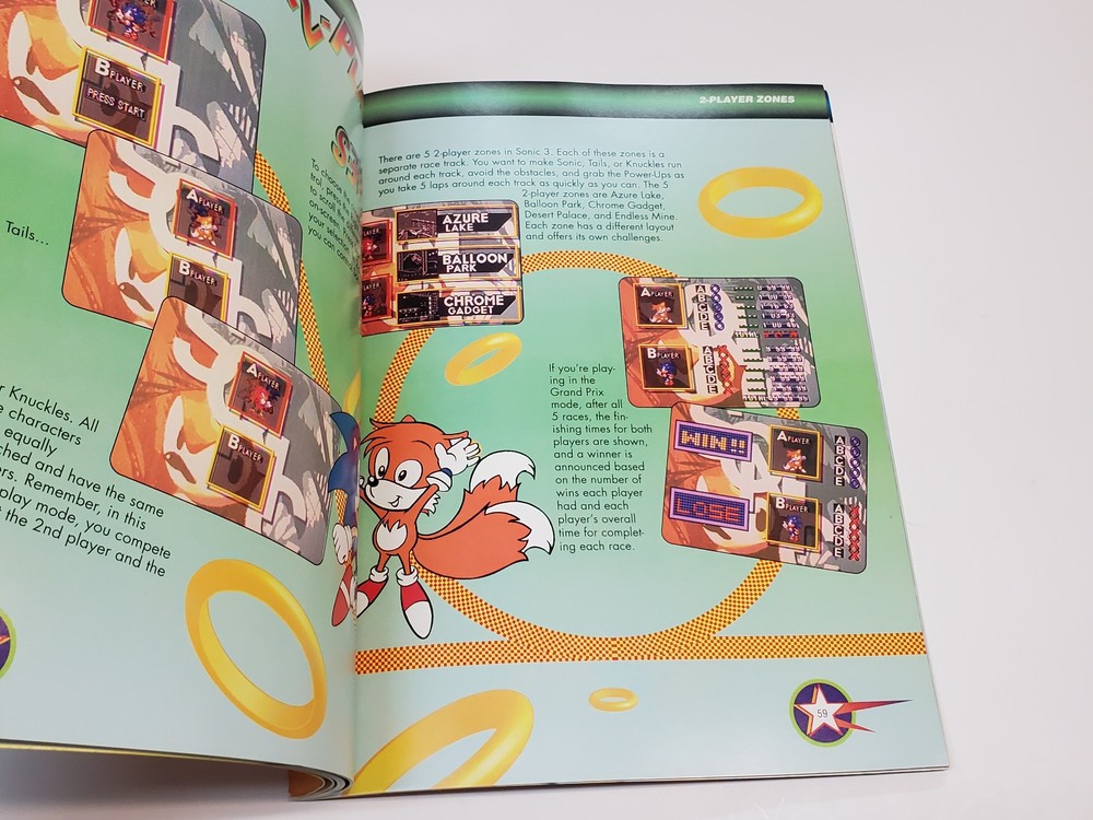 Sonic 3 The Hedgehog SEGA Strategy Guide Book Tips SEGA