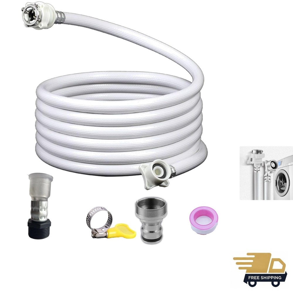 Multi-Purpose Portable Washer Hose with 90-Degree Installation for Easy Access