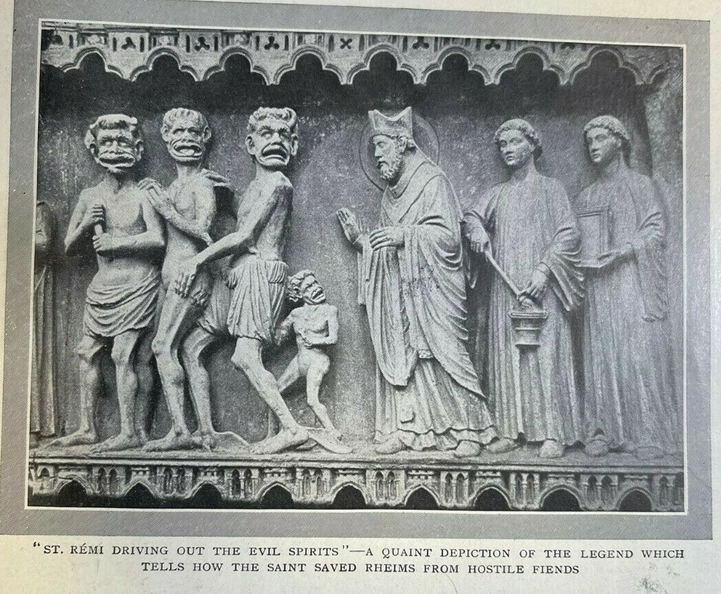 1914 France Rheims Cathedral illustrated