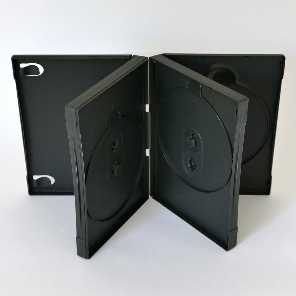 1 Black Multi Five 5 Discs DVD Case CD PC Media Storage 38mm New