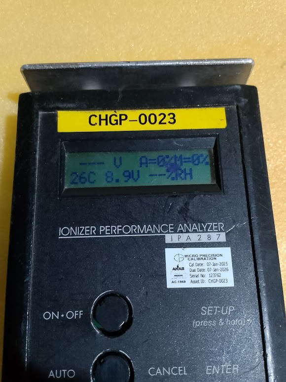 MEX Monroe Electronics CHGP-0023 IONIZER PERFORMANCE ANALYZER 287a Ver 1.13