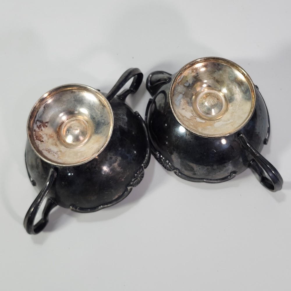 Reed Barton Regent 5600 Silverplate Teapot Benedict EPNS Sugar Cream Bowl 3pc