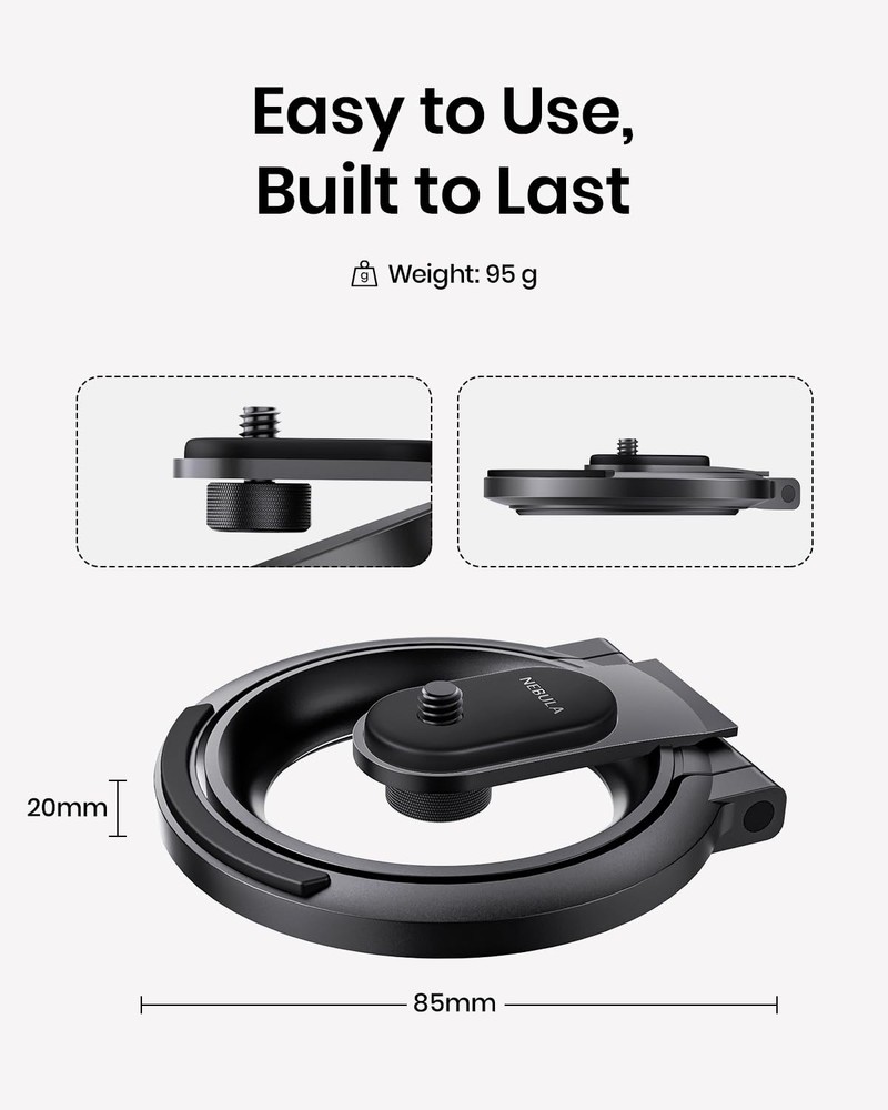 NEBULA Projector Foldable Stand, Ultra-Compact Desktop Stand with Easy Black