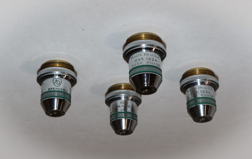 AO Spencer 10X Achromat Dark Phase Microscope Objective