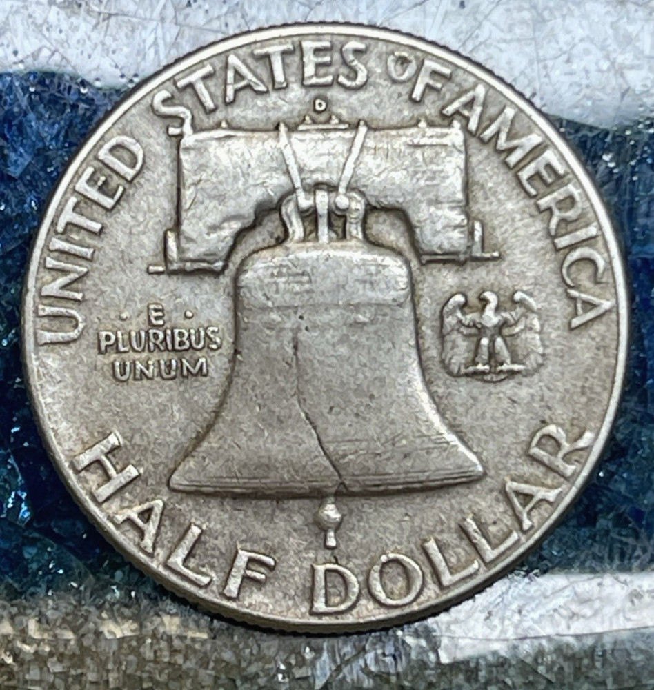 ~ 1948-D FRANKLIN SILVER HALF DOLLAR 50C DENVER MINT 90% SILVER ~
