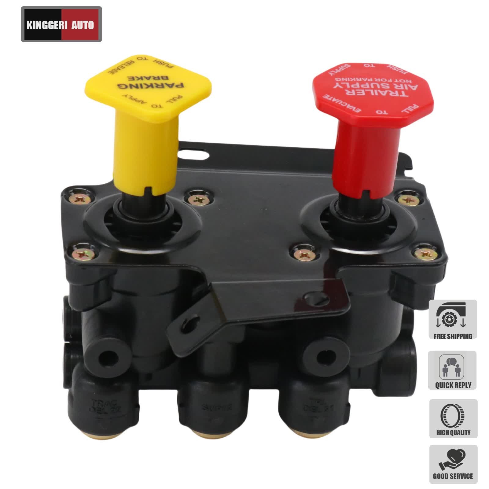 For Volvo VNL Dash Valve Dual Park Brake With 5 Ports 24340522 21315044 K035691