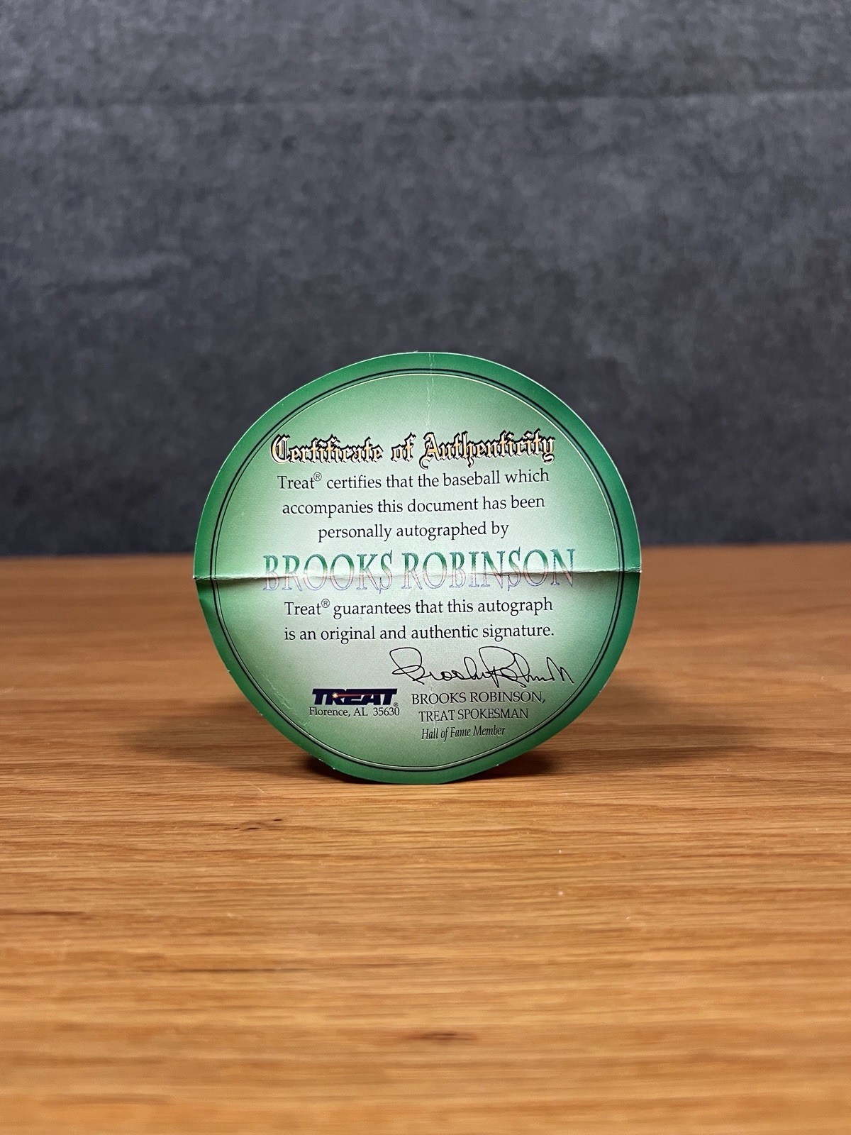 Brooks Robinson Original Autographed Mystery Star Baseball Treat Authenticated