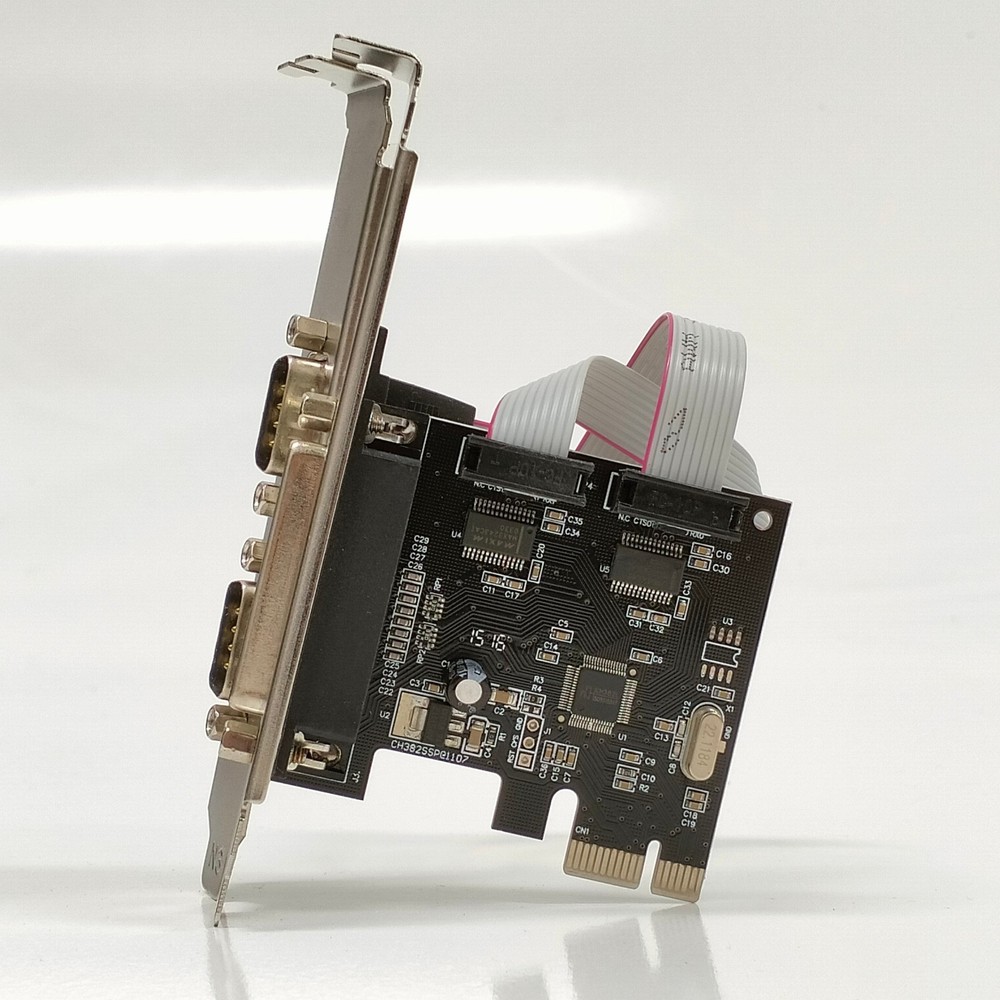 Serial Parallel I/O PCI-E Card 2 Serial RS232 DB9 & 1 Parallel LPT DB25, PCI E
