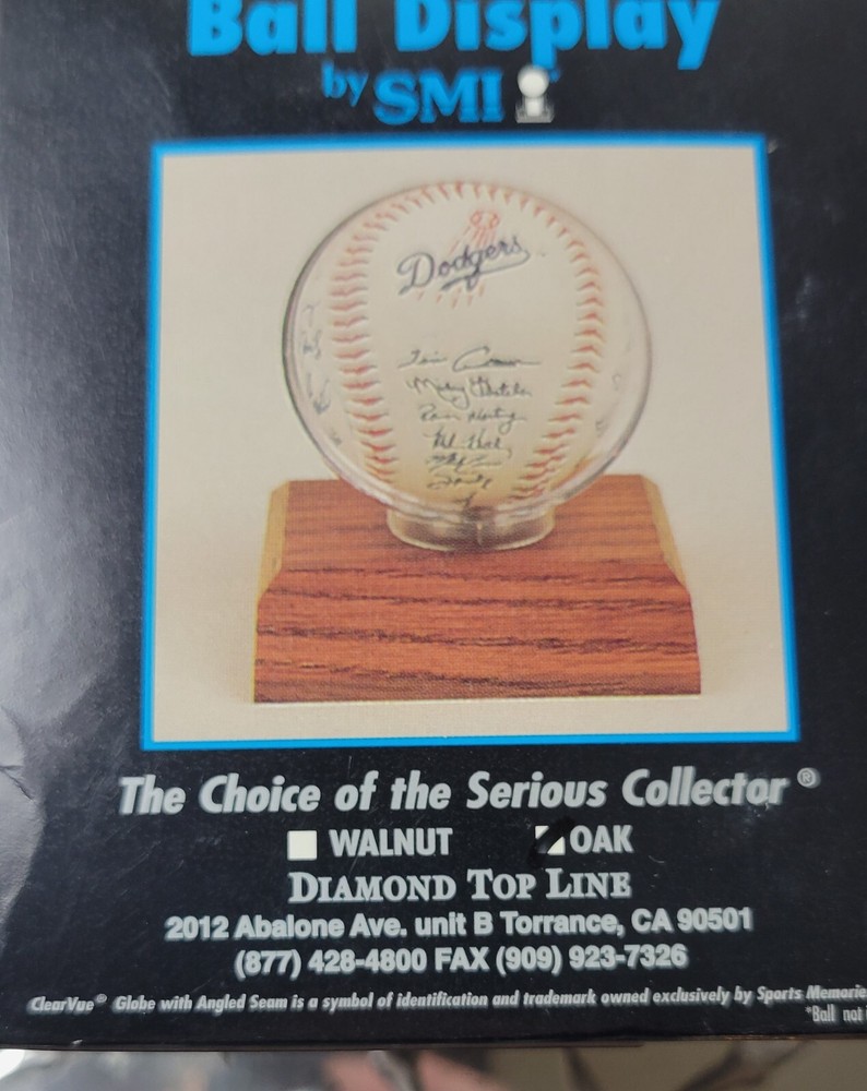 Baseball Holder Wood Base Trophy Game Ball Display Case Award Box E