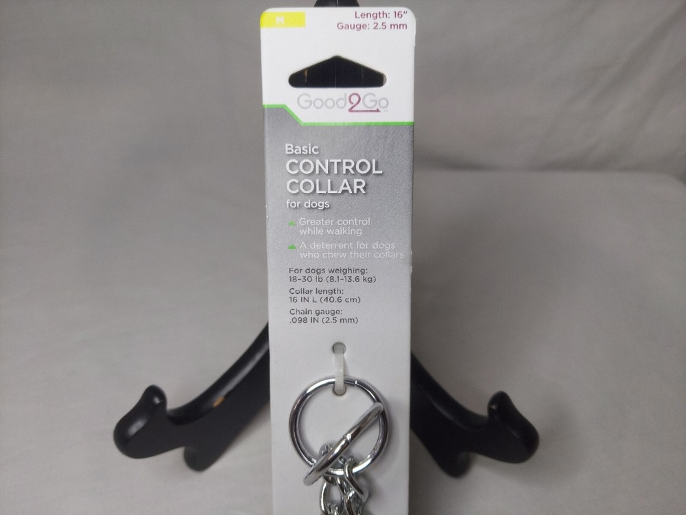 Good2Go Basic Control Collar for Dogs Medium Size 16" Length Chain 18 to 30 lb