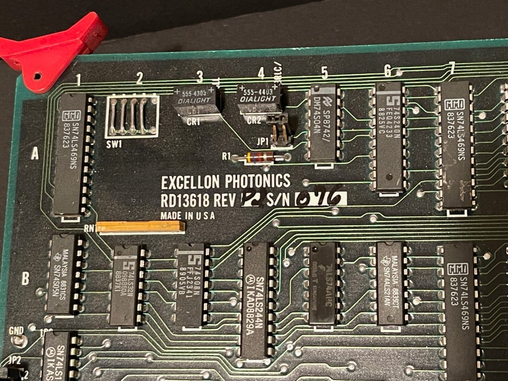 VINTAGE PCB BOARD EXCELLON PHOTONICS RD13618 20-BIT TRACE PROCESSOR MM1620J45