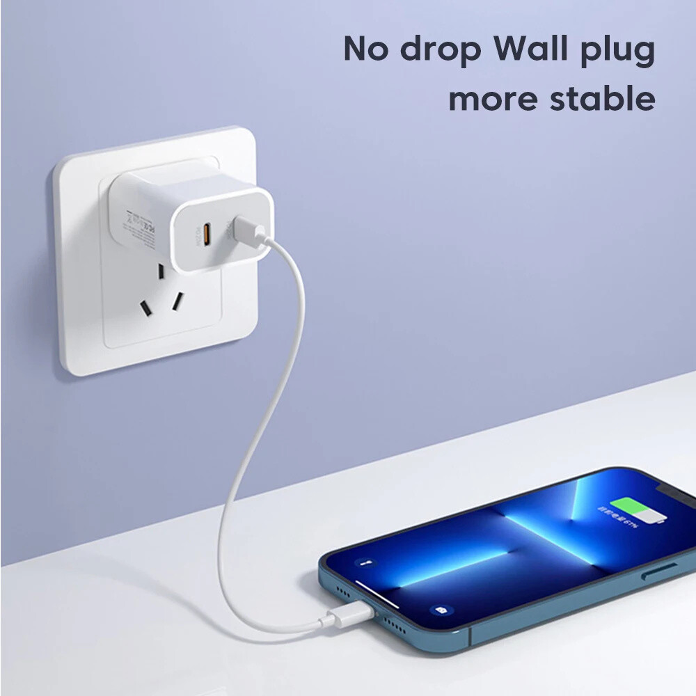 40W USB C Wall Charger Block Type C Fast Charging Cube Brick Box For iPhone Lot
