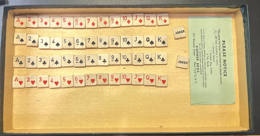 Vintage Ginasta 1954 Card Tile Board Game Complete