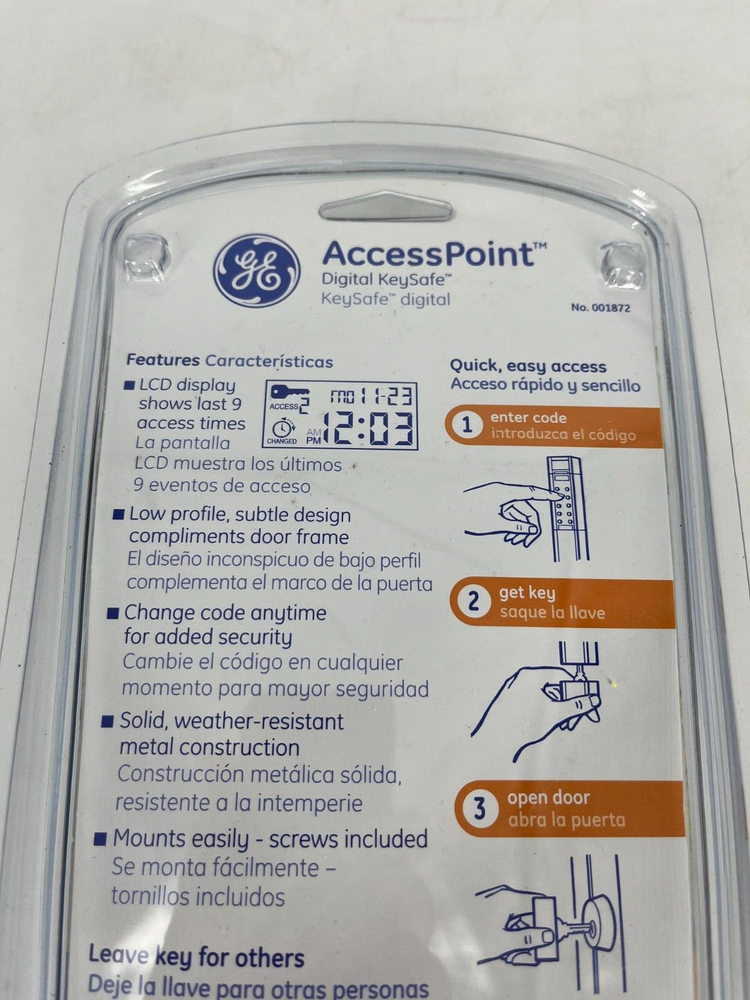 GE Access Point Digital Key Safe Hide a Key Gray New Sealed