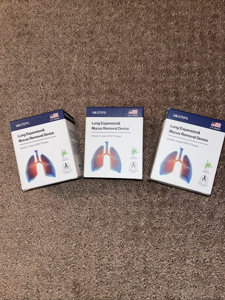 Breathing Exercise Device for Lung Expansion Mucus Relief OPEP Therapy Millsteps