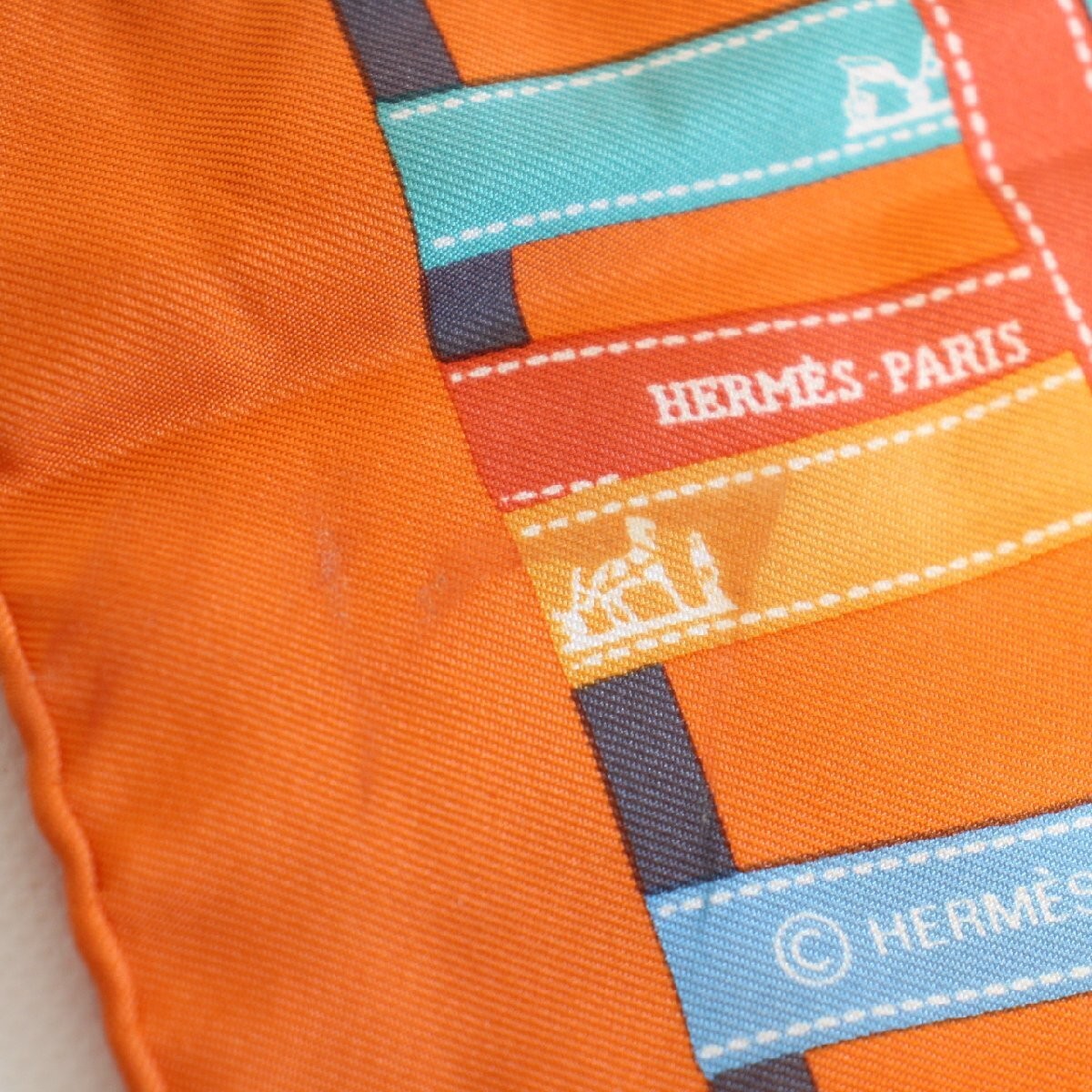 Hermès Carre Gavroche 45 Silk Scarf Orange
