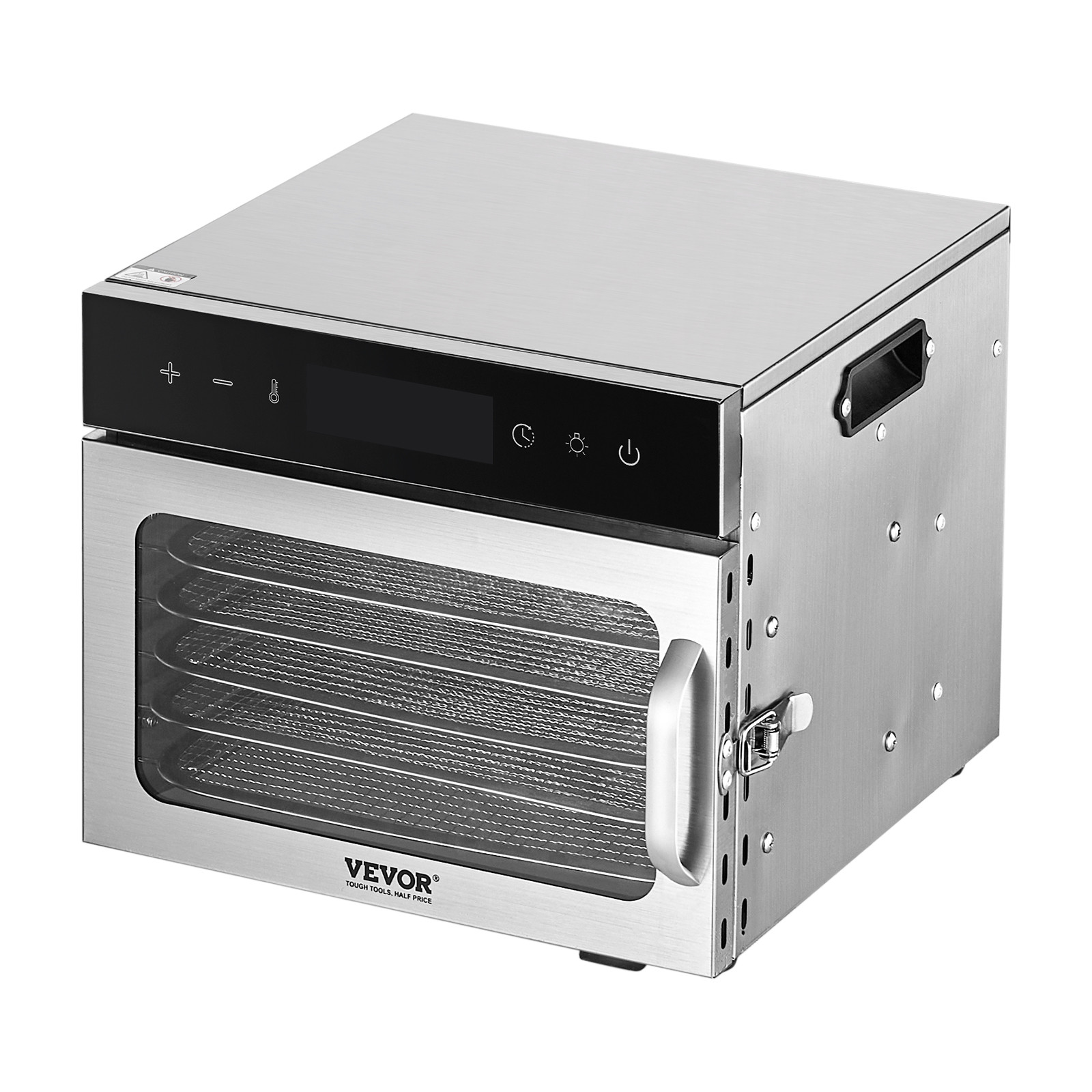 VEVOR 6 Trays Food Dehydrator Machine Stainless Steel 400W Jerky Fruit Drying