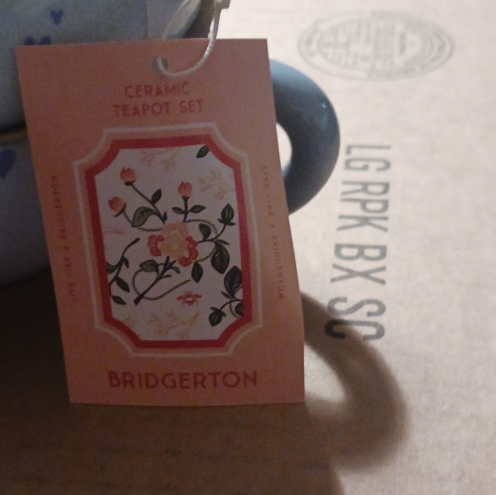 Bridgerton Ceramic Tea For One Set Blue Floral & Nature Dishwasher Safe