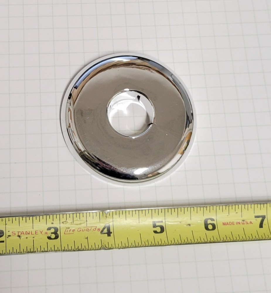CSB, 5487CP, GENERIC 1/2" IPS PLASTIC SPLIT ESCUTCHEON, CHROME