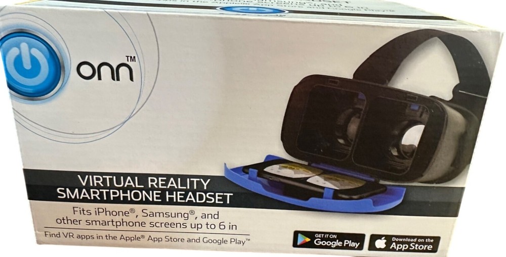 ONN Brand Blue Virtual Reality Smartphone Headset (NEW-BOXED)