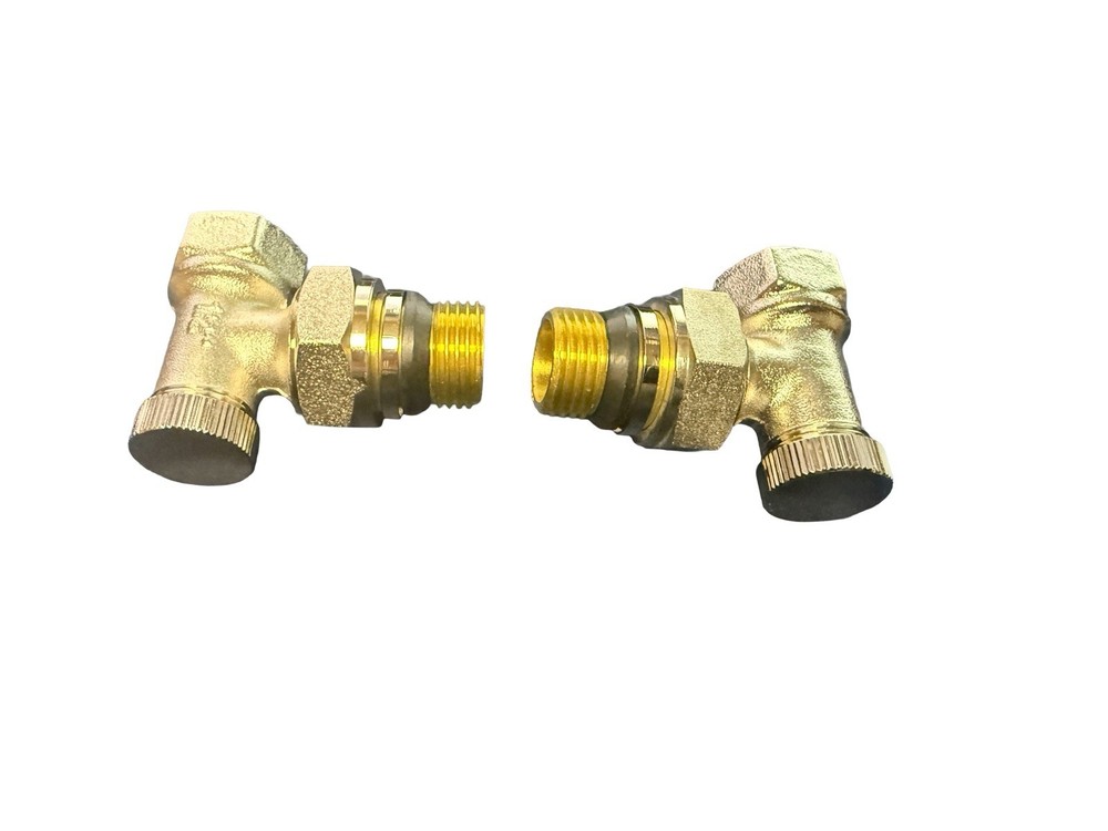 Angle Radiator Shut Off Valve Set 1/2"