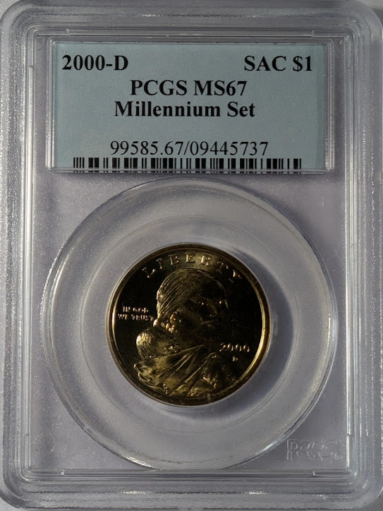 2000 D Dollar Sacagawea PCGS MS-67 MILLENNIUM SET