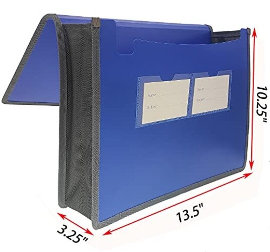 Premium Quality Plastic Expanding File Folder Document Red/Blue/Black