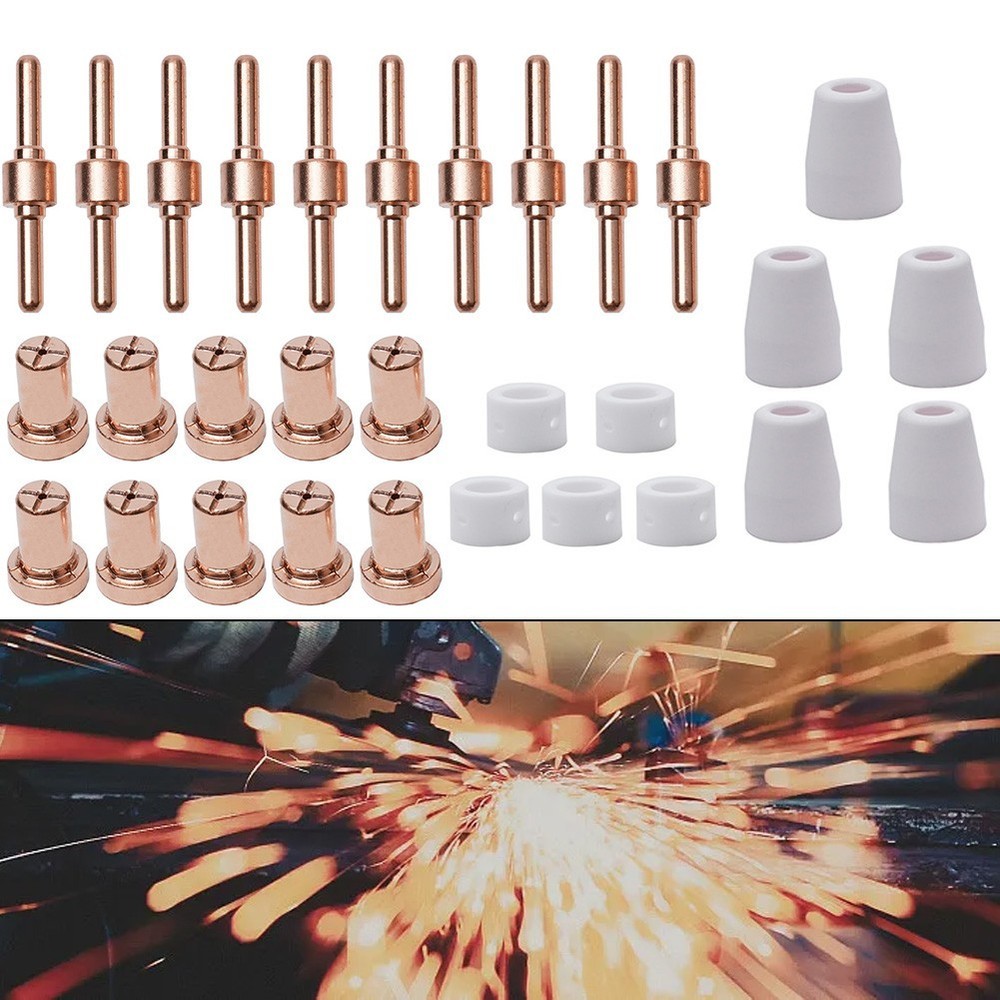 Electrodes Nozzles Plasma Cutter Accessories Copper&ceramic High Quality Set