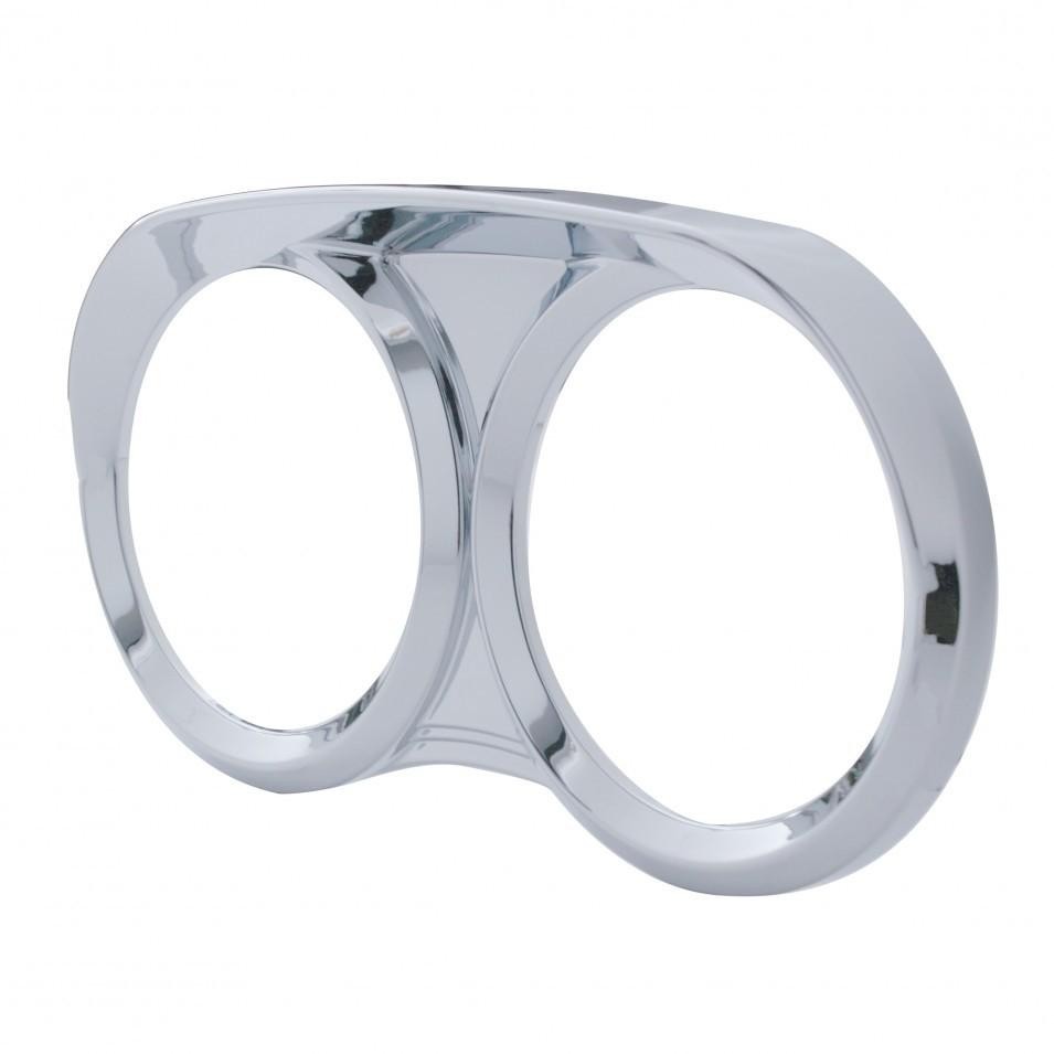 Peterbilt Chrome Dual Gauge With Visor