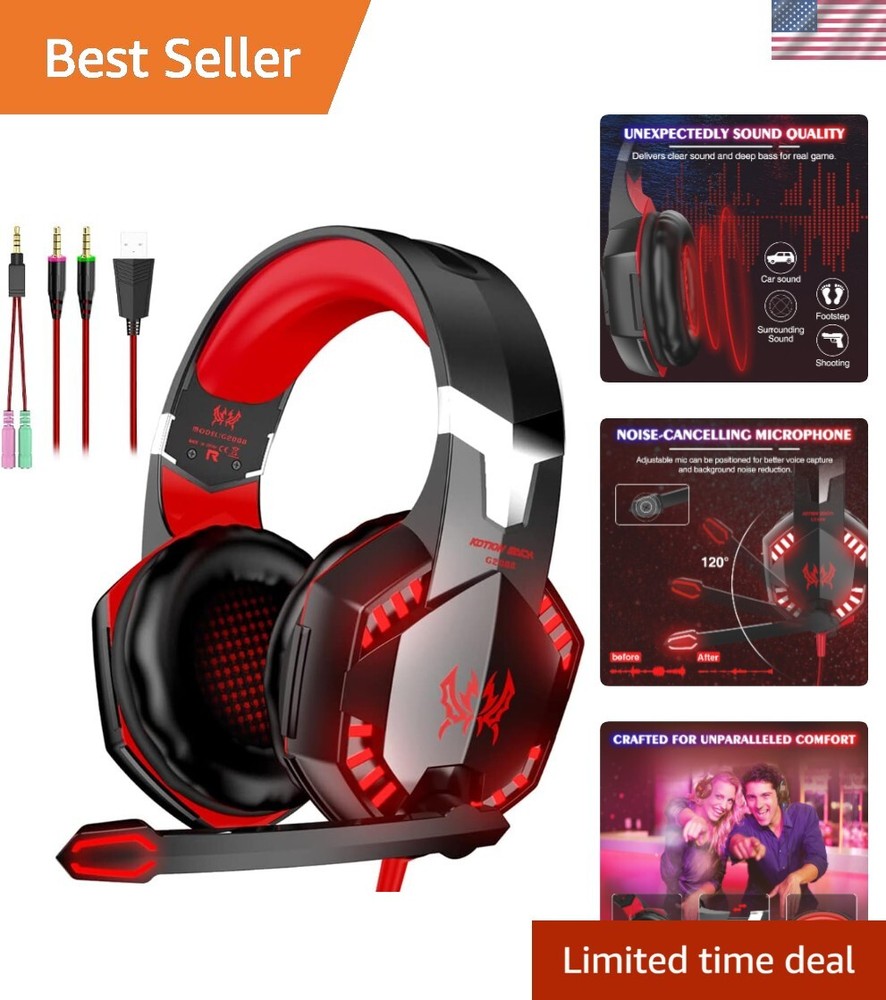 Multi-Platform Gaming Headset for PS5/PS4/Xbox One - Enhanced Gaming Experience